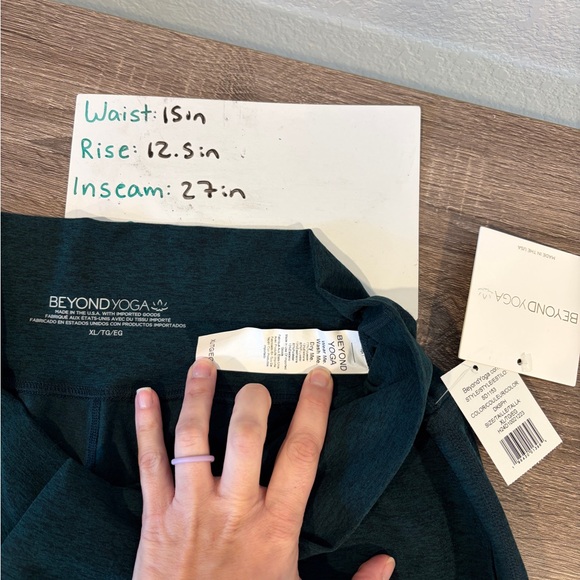 Beyond Yoga Women’s Dark Spruce Green Heather Spacedye Midi Jogger - XL - Picture 6 of 6